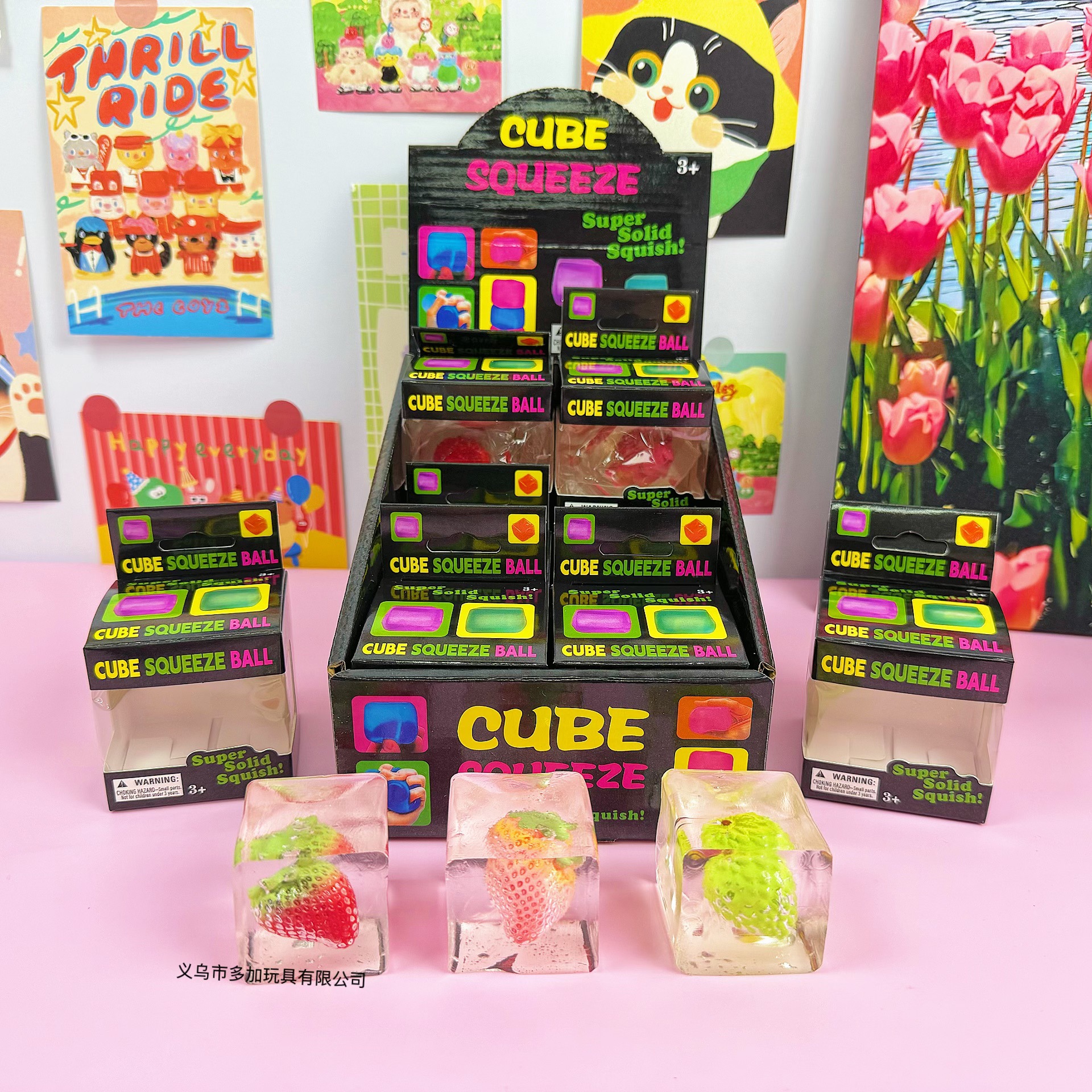 Fidget Cube Original - 12pcs/Full Case Clear Ice Cube Resin
