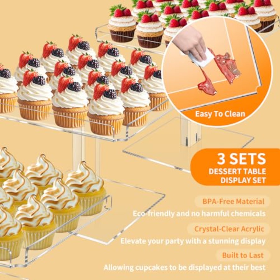 3 Tiered Serving Tray Set for  - Display Risers Set recensione e prezzo