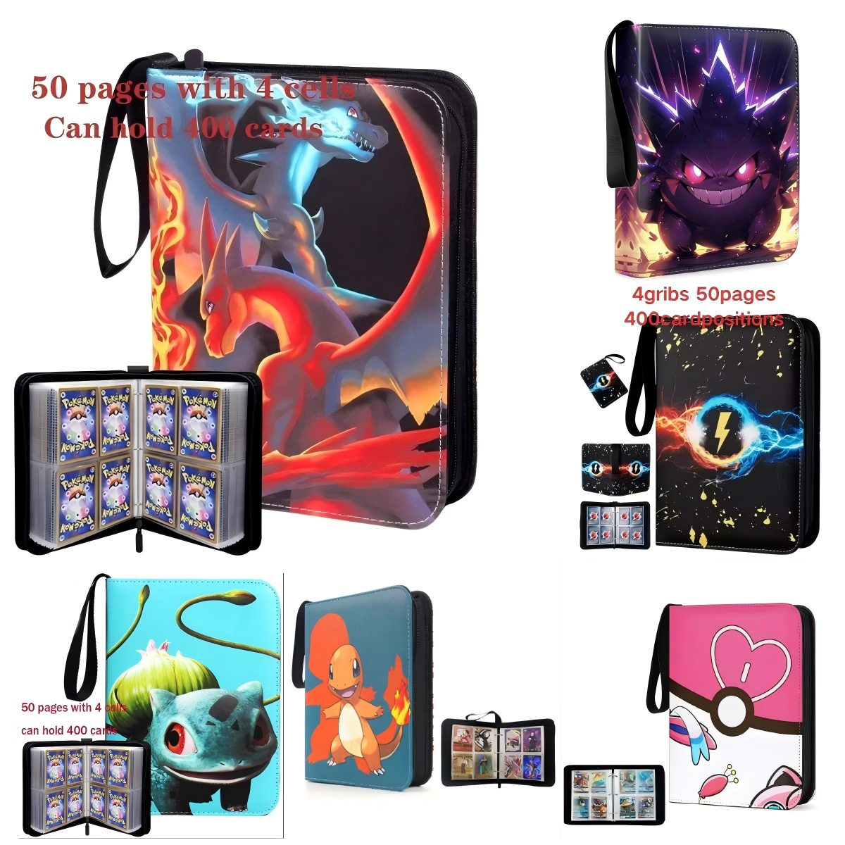 Charizard Gengar Pikachu Card  - Pokemon Binder Card recensione e prezzo
