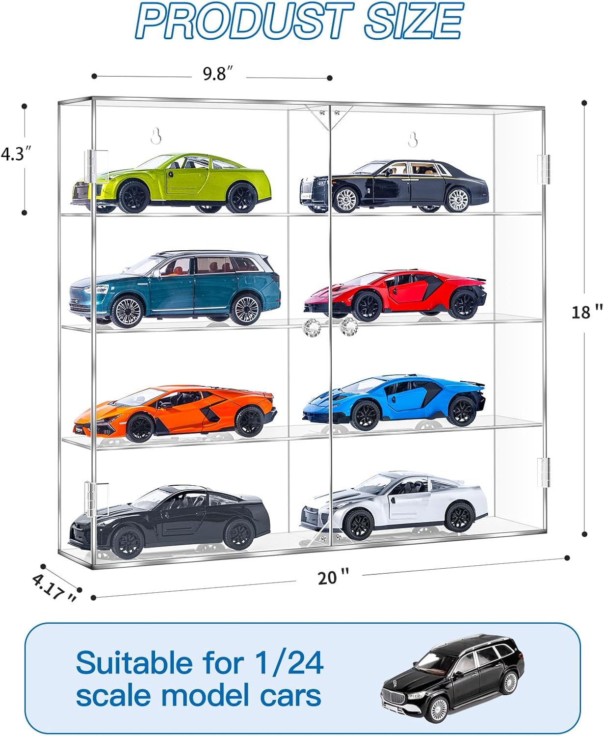 Acrylic Display Case for 1/24  - Display Case Acrylic recensione e prezzo