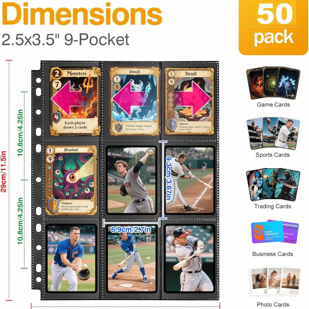 50Pack 900 Pockets Trading Car - Trading Card Binder recensione e prezzo