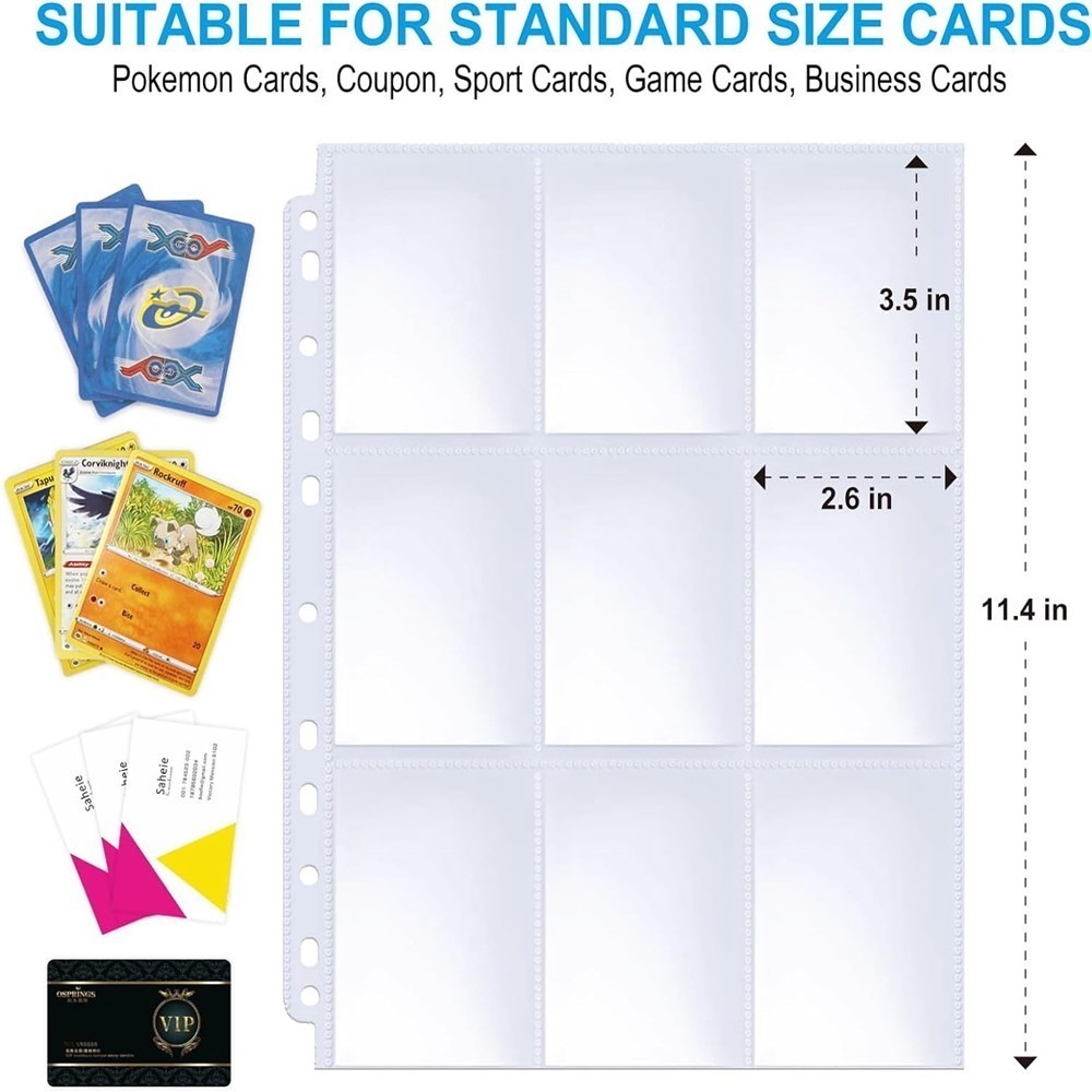 50 Sheets 9 Pocket Single Side - Pokemon Binder Card recensione e prezzo