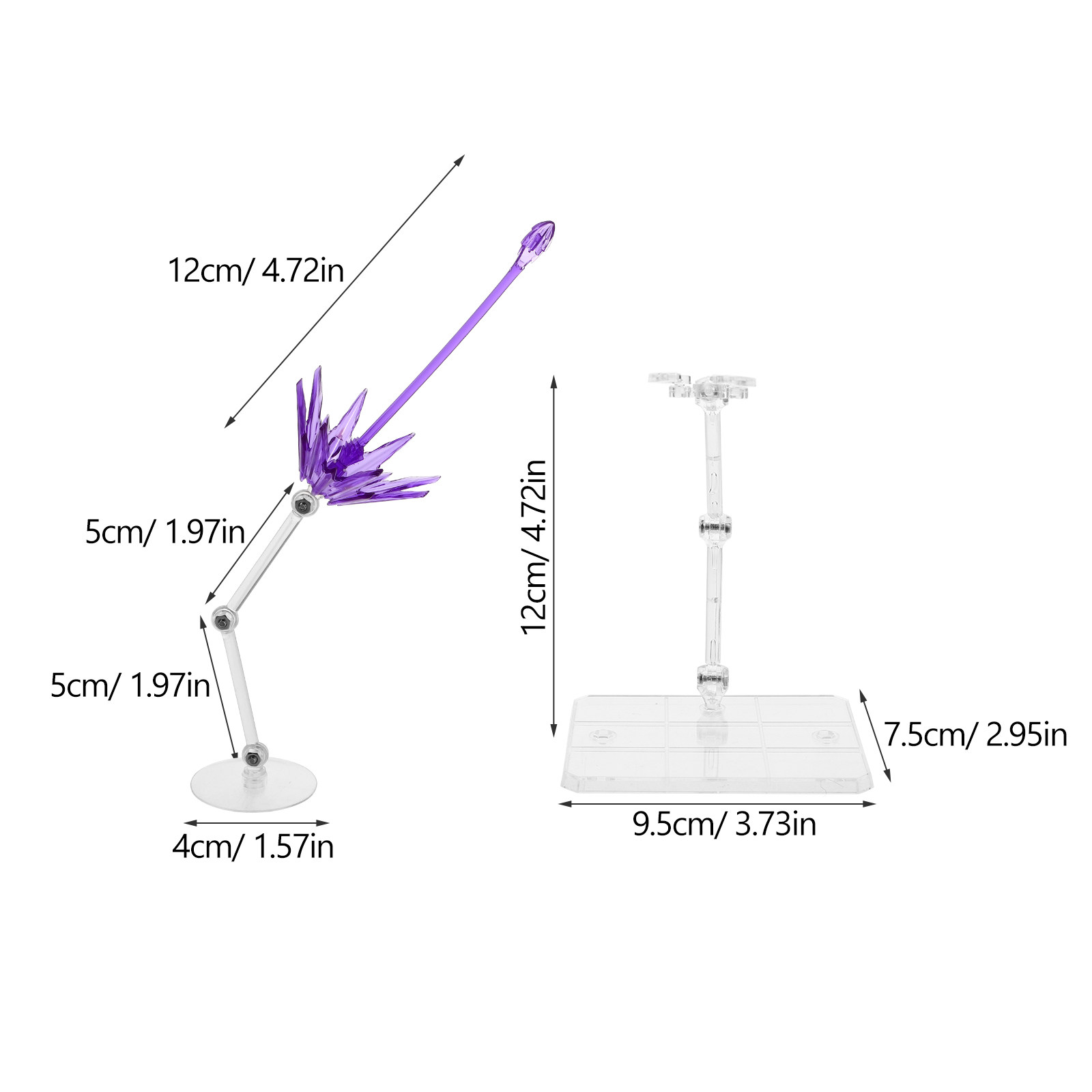 2Pcs Effect Parts Clear Plasti - Action Figure Stand recensione e prezzo