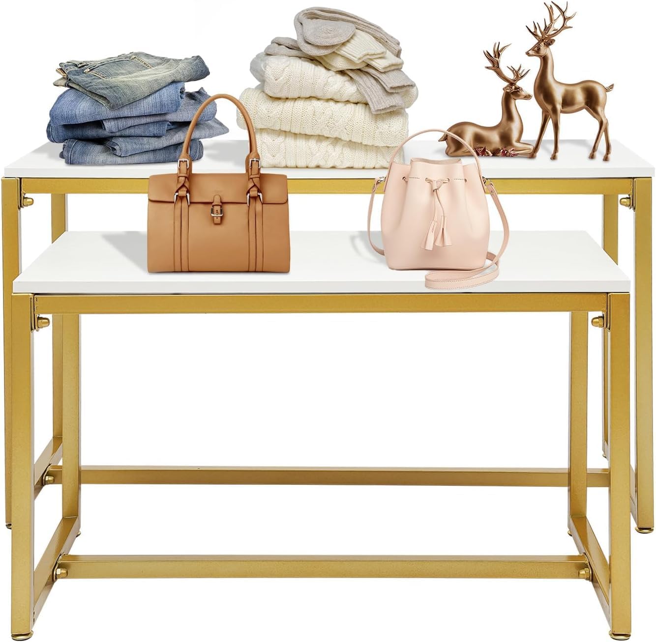 2-Piece Set Gold Modern Nestin - Display Risers Set recensione e prezzo