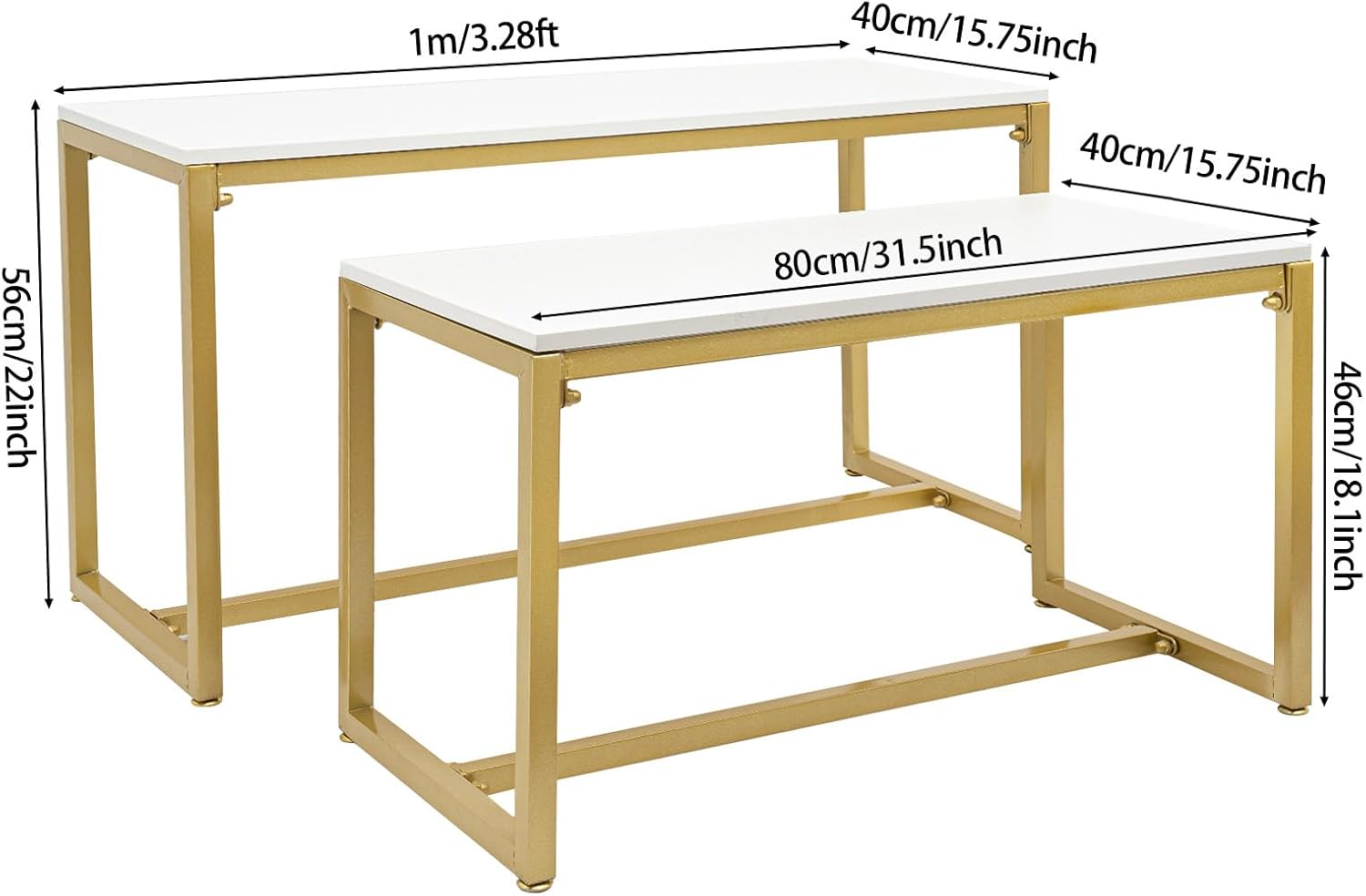 2-Piece Set Gold Modern Nestin - Display Risers Set recensione e prezzo