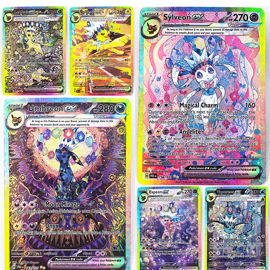 PTCG PRE Umbreon Eevee Sylveon - Pokemon Binder Card recensione e prezzo