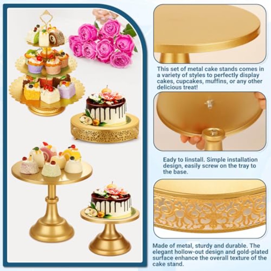 Metal Gold Dessert Table Displ - Display Risers Set recensione e prezzo